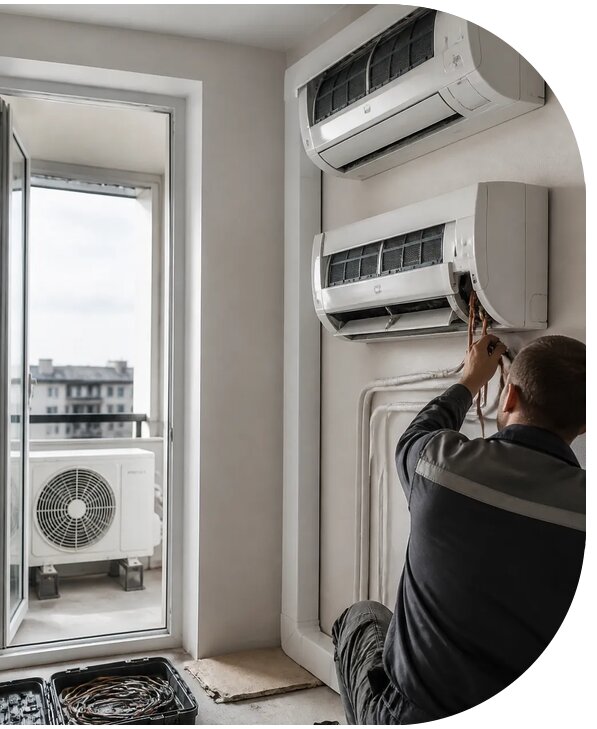 Монтаж мульти сплит системы для дома и офиса в Ярославле